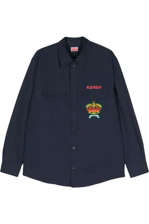 Kenzo Logo-appliqué cotton shirt
