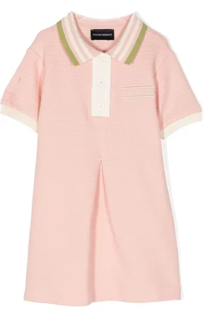 Emporio Armani Colour-block cotton flared dress