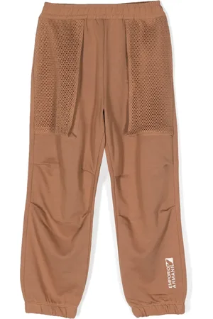 Emporio Armani Logo-embroidered cotton-blend track pants