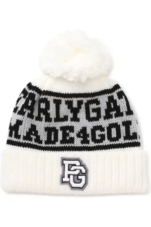 PEARLY GATES Pompom-detail intarsia-knit beanie