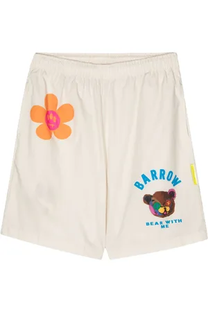 BARROW Logo-print cotton shorts