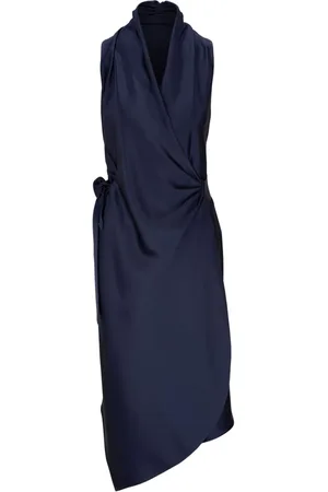 PETER COHEN Victor silk-satin wrap dress