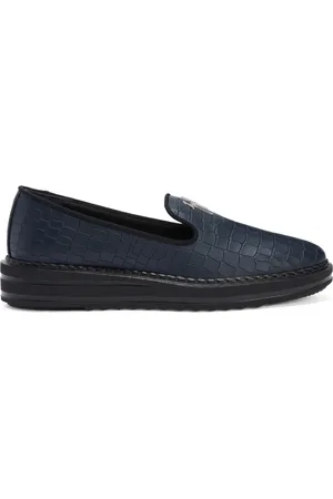 Giuseppe Zanotti Logo-plaque leather loafers