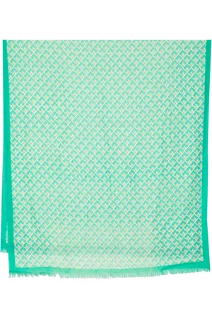 N.PEAL Tile-print cashmere scarf