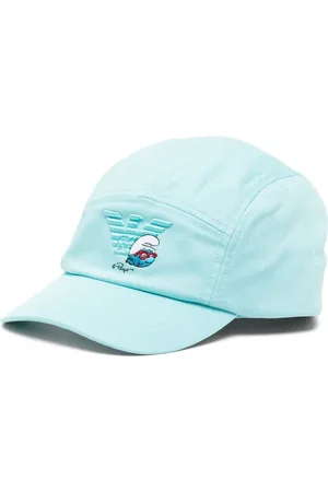 Emporio Armani X The Smurfs logo-embroidered cotton cap