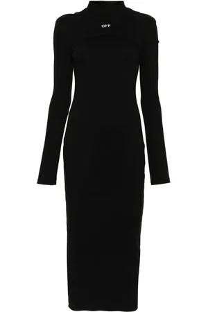 OFF-WHITE Off Stamp Rib Round dress
