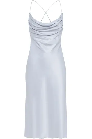 DION LEE Cowl-neck satin midi dress