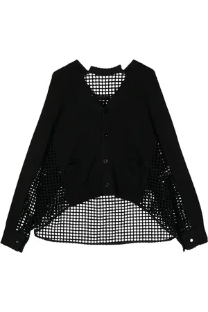 SACAI V-neck open-knit cardigan