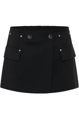 DION LEE Rivet-detail low-rise miniskirt