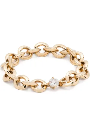 Lizzie Mandler 18kt gold Micro chain-link ring
