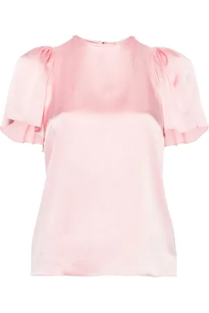 Lanvin Flutter-sleeve silk blouse