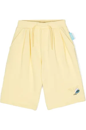 Emporio Armani X The Smurfs logo-appliqu?? cotton shorts