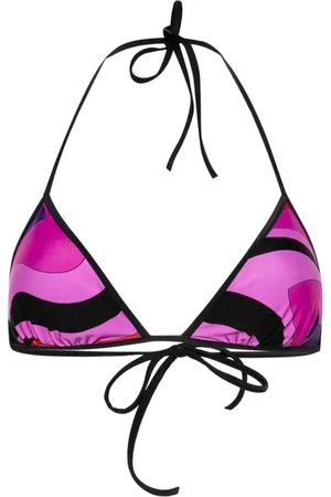 Puccini Marmo-print triangle bikini top
