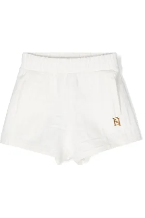 Elisabetta Franchi Monogram-pattern logo-plaque shorts