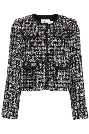 Self-Portrait Checked tweed jacket