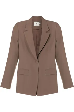 MISCI Cora crepe single-breasted blazer