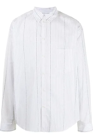 Balenciaga Logo-print pinstriped shirt