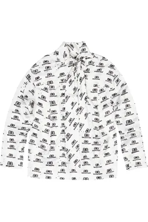 Balenciaga Logo-print silk blouse