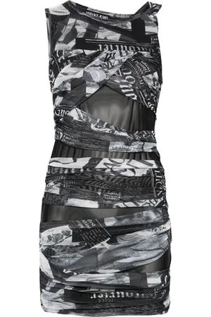 VERSACE Asymmetric draped dress