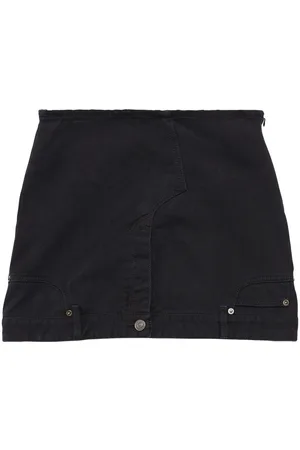 Balenciaga Upside-down denim miniskirt