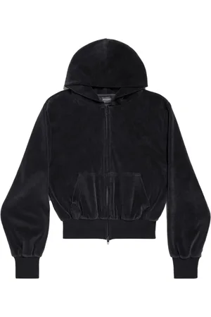 Balenciaga Handwritten embellished zip-front hoodie