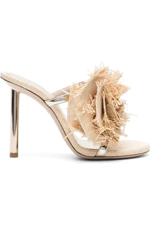 LE SILLA Rose 112mm raffia mules