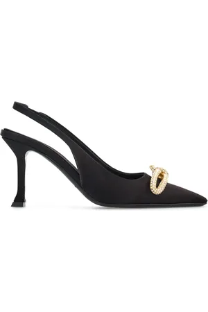Salvatore Ferragamo Asymmetric-bow 85mm slingback pumps