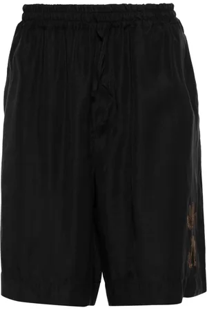 Emporio Armani Floral-embroidered bermuda shorts