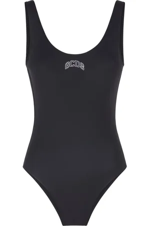 GCDS Logo-print low-back swimsuit