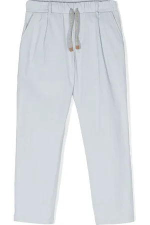 ELEVENTY Seersucker straight trousers
