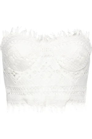 ERMANNO SCERVINO Crochet bustier cropped blouse