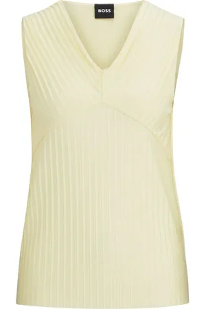 HUGO BOSS Plissé V-neck top