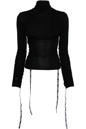 Vetements Logo-strap roll-neck top