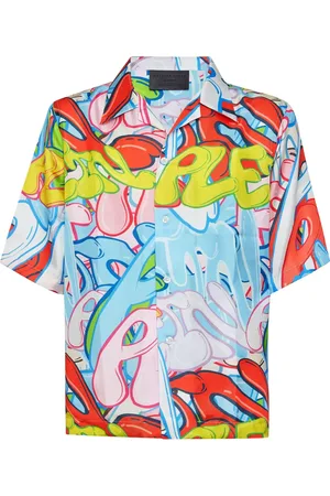 Philipp Plein Bombing Graffiti silk shirt