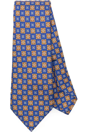 Kiton Geometric-pattern silk tie