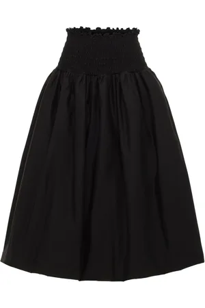 Azeeza Roma smock-waist cotton midi skirt