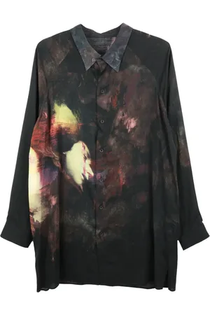 YOHJI YAMAMOTO Abstract-print long-sleeved shirt