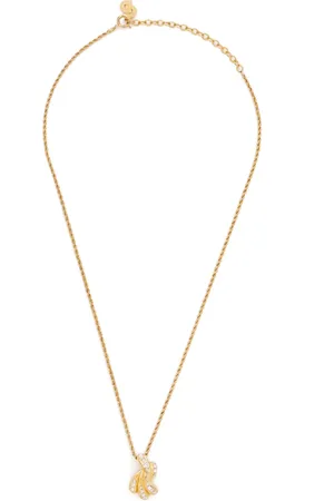 Dior Rhinestone-embellished pendant necklace