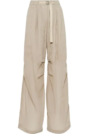 Brunello Cucinelli Belted cotton-organza trousers