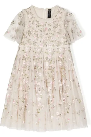 Needle & Thread Posy Pirouette floral-embroidered dress