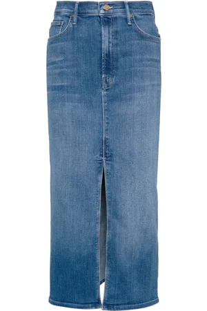 Mother The Reverse Pencil Pusher denim skirt