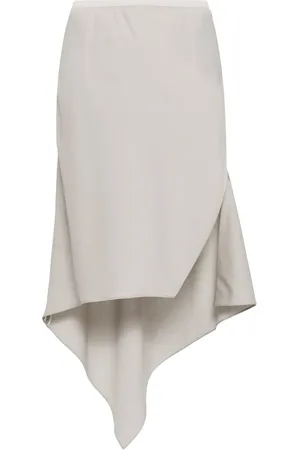 Helmut Lang Asymmetric wool midi skirt