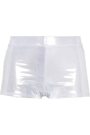 Gimaguas Chloe metallic-finish shorts