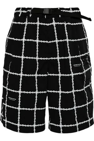 UNDERCOVER Logo-print belted shorts