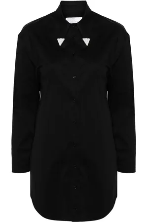 GIUSEPPE DI MORABITO Rhinestone-embellished poplin mini dress