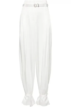 Jil Sander Belted ankle-tie tailored trousers
