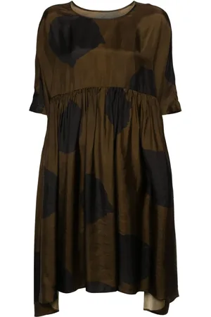 UMA WANG Abstract-print midi dress