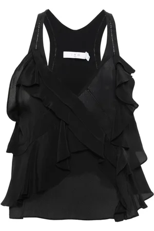 IRO V-neck ruffled tank top