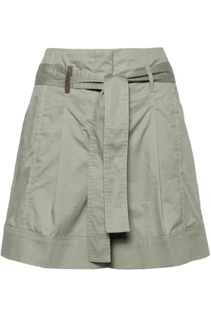PESERICO SIGN Paperbag-waist pleated shorts