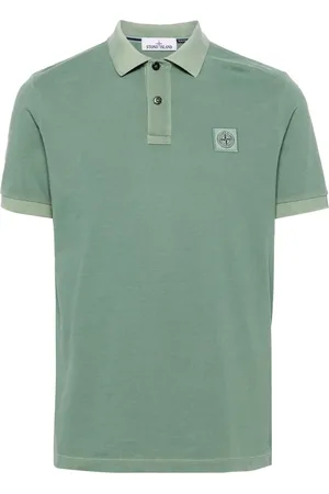 Stone Island Compass-motif cotton polo shirt